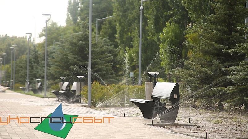 2018 Система автоматического полива на Центральной площади г.Новомосковск